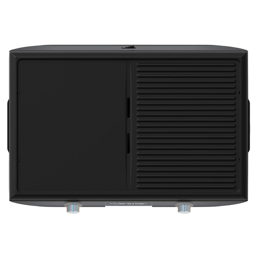 les 2 zones de cuisson de la plancha électrique Riviera&Bar QPL570