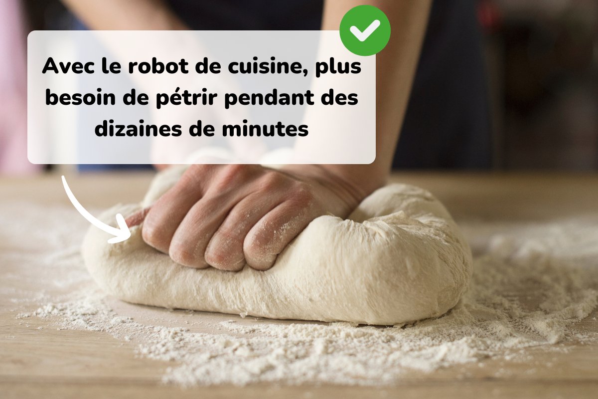 robot-cuisine-pour-petrir-pate pétrissage d'une pâte, intérêt du robot cuisine
