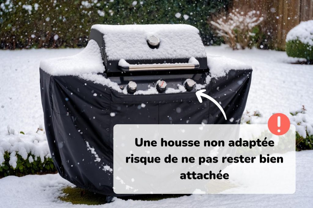 plancha gaz mal protégée pour être stockée en extérieur l'hiver