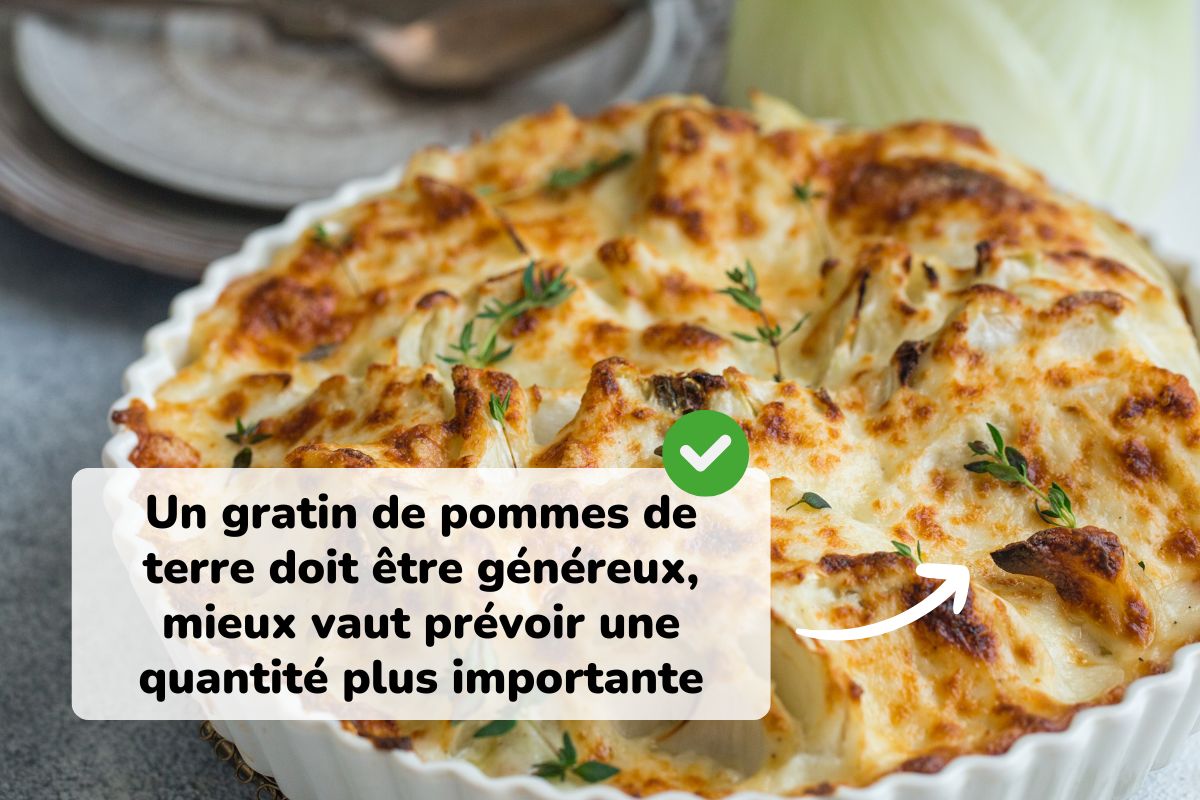 quelle quantité de patates par personne prévoir pour faire un gratin ?