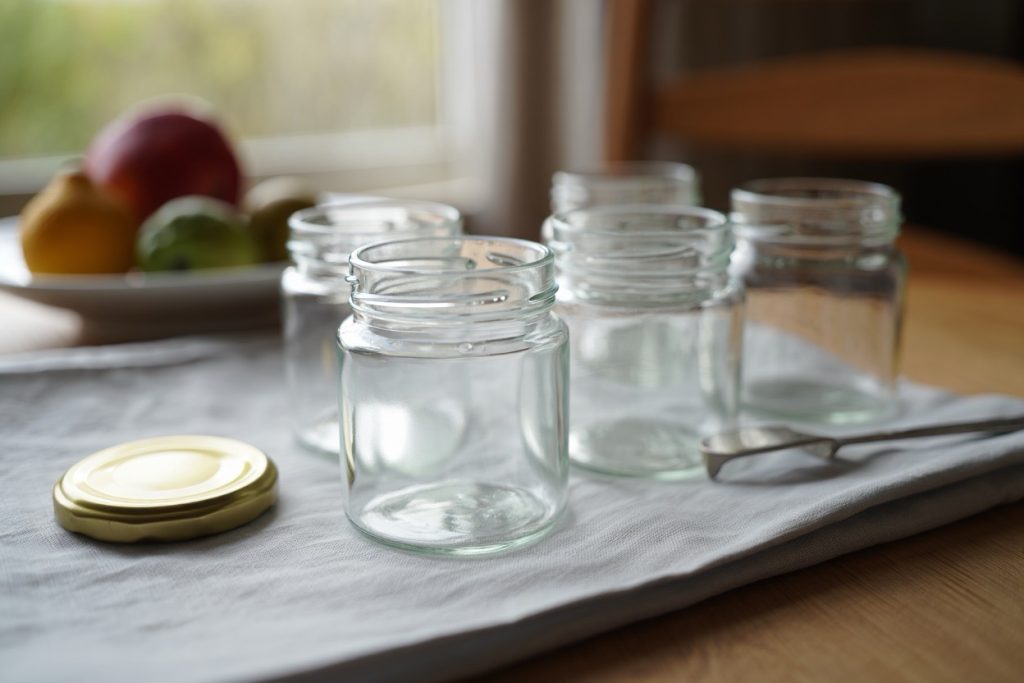 bocaux à confiture pour stériliser de la compote