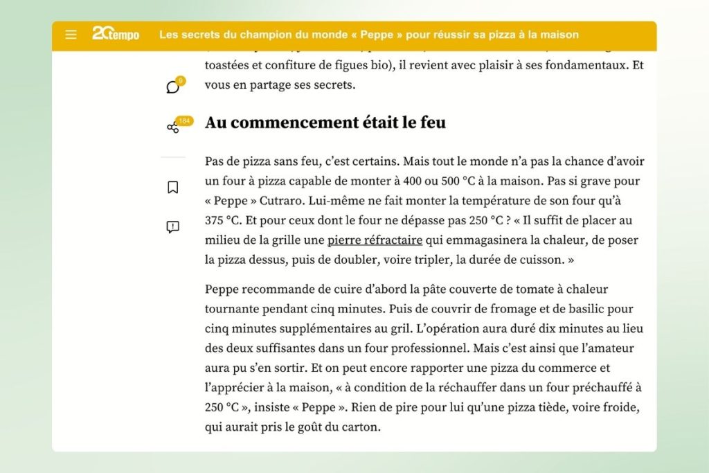 citation de La Cuisine Ensemble dans un article du site 20Minutes