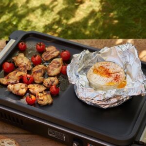 camembert rôti sur une plancha