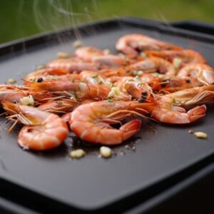 gambas cuites à la plancha