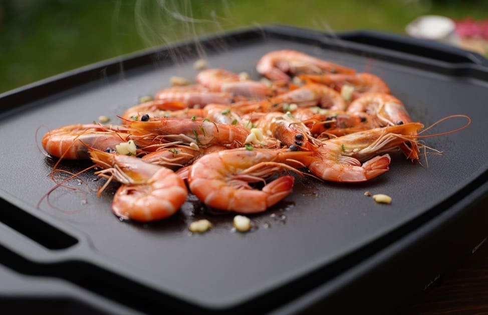 gambas cuites à la plancha