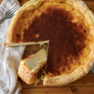 flantaart thermomix avec une part découpée